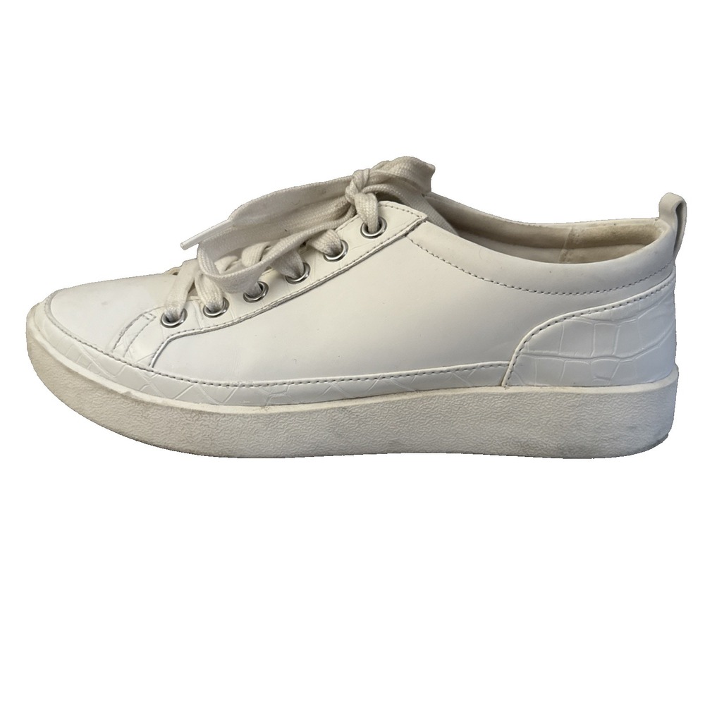 Vionic Winny Sneakers Women 7 White Leather Lace Up Comfort Walking Shoes